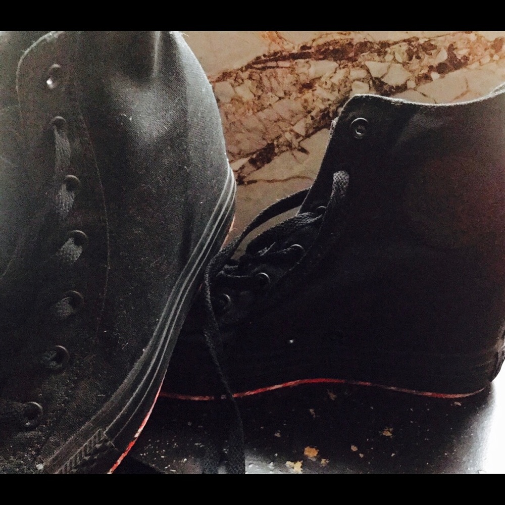 Converse platform high-top sneakers (Blk/Red)